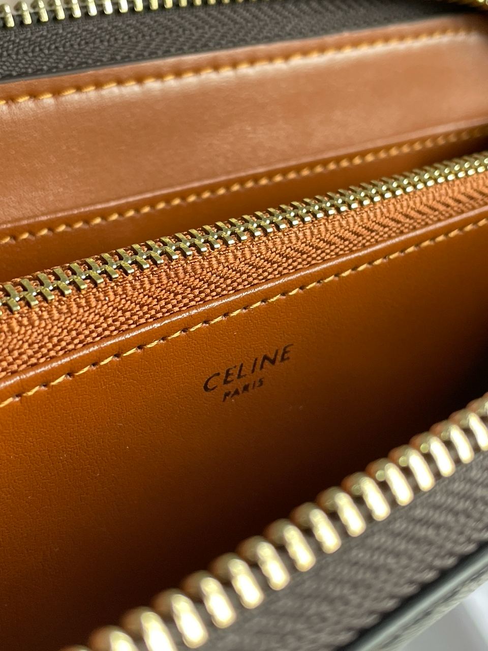 Celine Large Zipped Wallet in Triomphe Canvas Brown - 14
