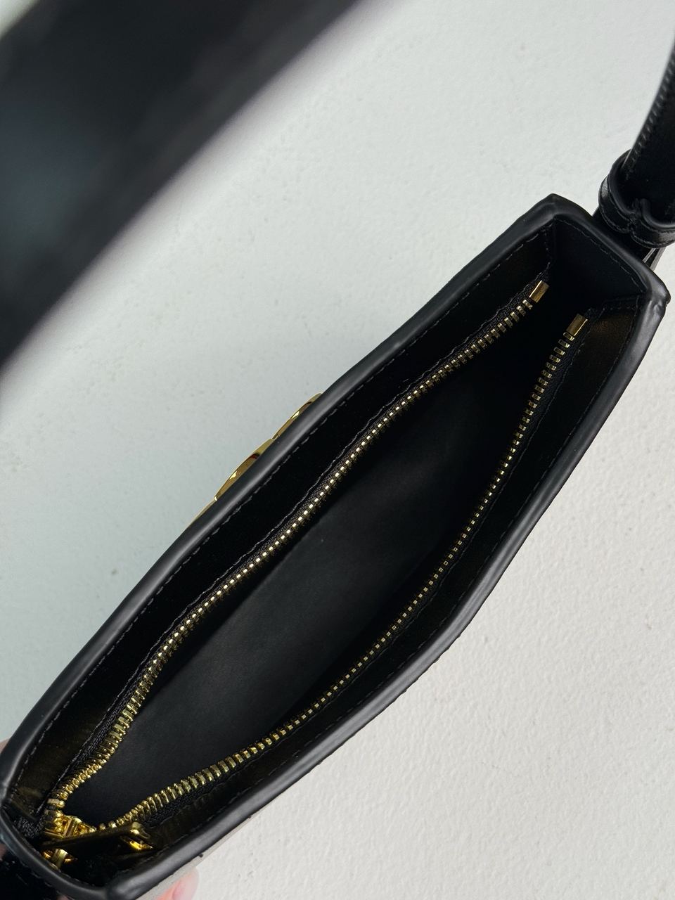 Celine Medium Tilly Bag in Shiny Calfskin Black - 25