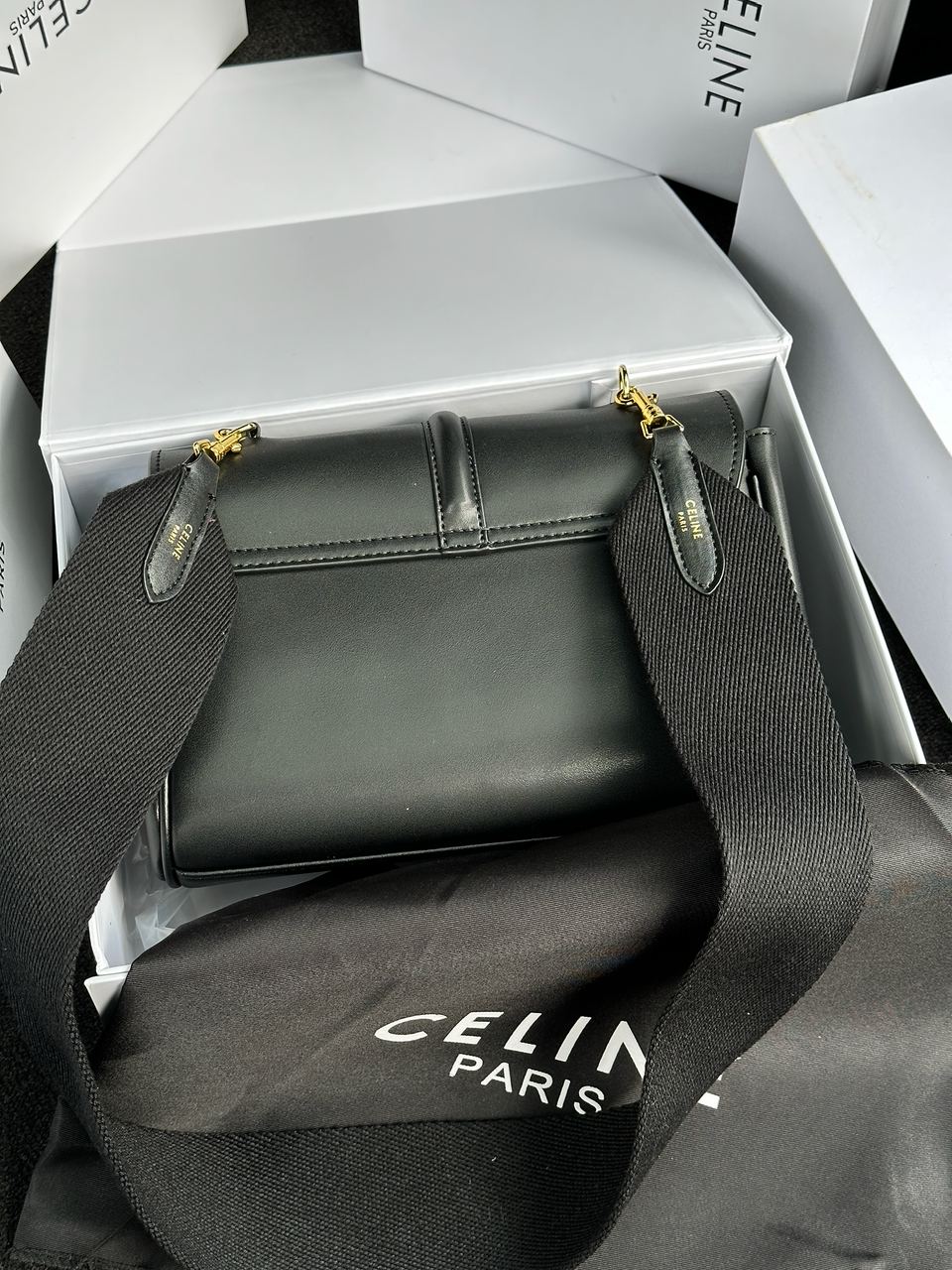 Celine Teen Soft 16 In Smooth Calfskin Tan Black - 12