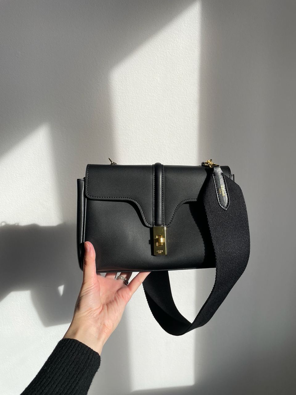 Celine Teen Soft 16 In Smooth Calfskin Tan Black - 9