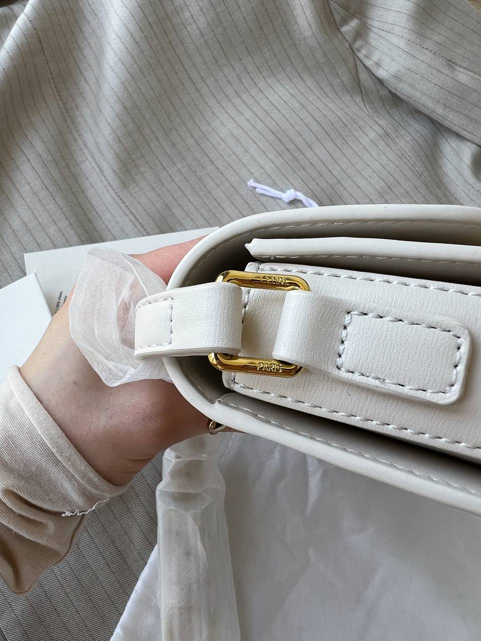 Celine Teen Triomphe Bag in Shiny Calfskin - 17