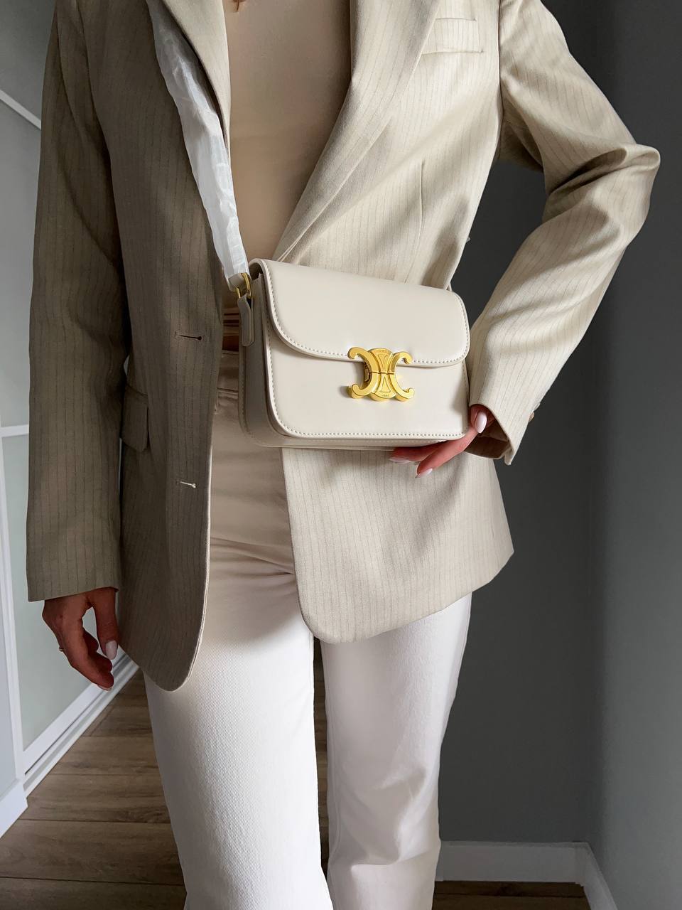 Celine Teen Triomphe Bag in Shiny Calfskin - 8