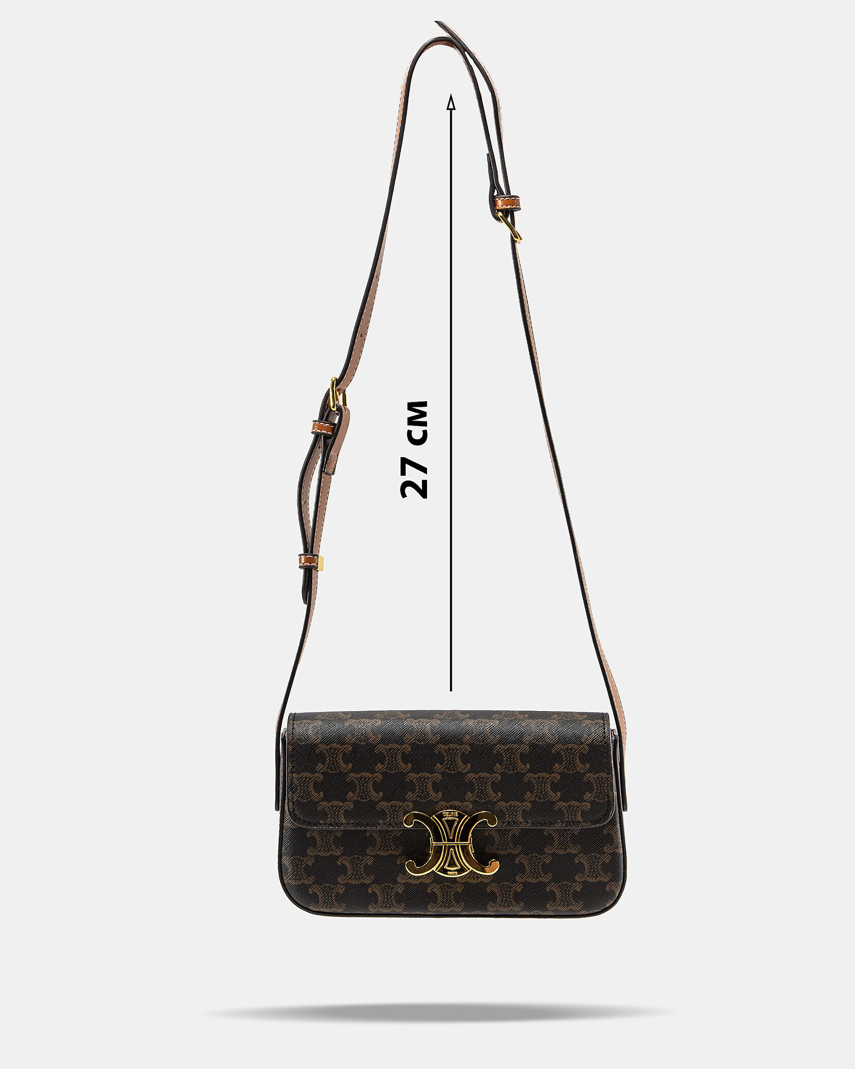 Celine Teen Triomphe Bag in Triomphe Canvas Brown/Tan - 4