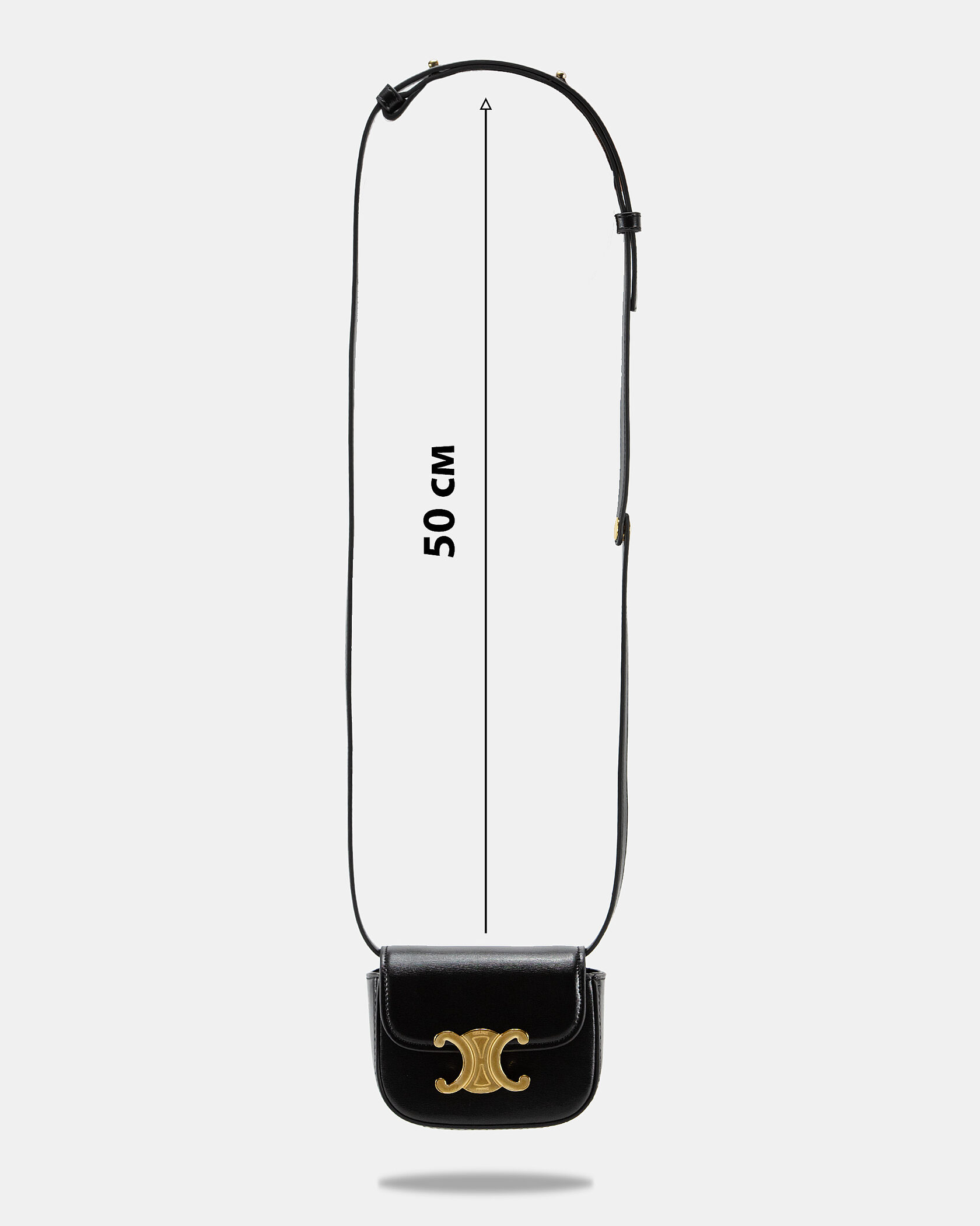 Celine Triomphe Mini Claude Shoulder Bag Black - 4