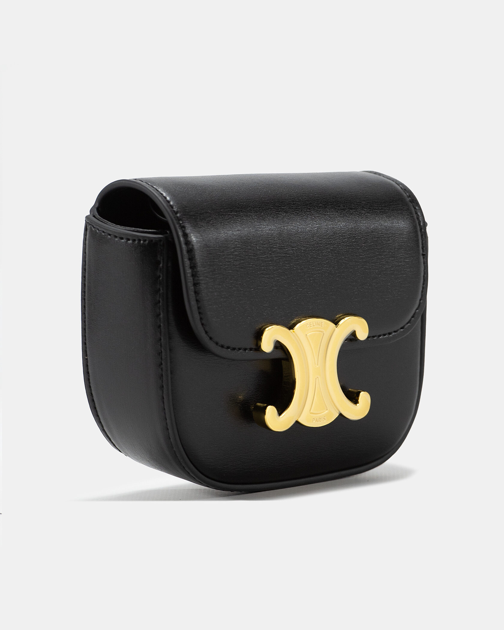 Celine Triomphe Mini Claude Shoulder Bag Black - 5