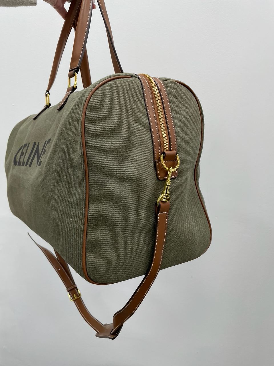 Celine Women Large Voyage Bag in Textile with Celine Print and Calfskin - 15