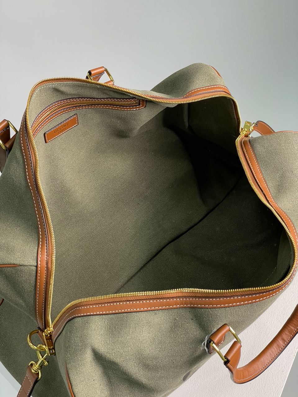 Celine Women Large Voyage Bag in Textile with Celine Print and Calfskin - 20