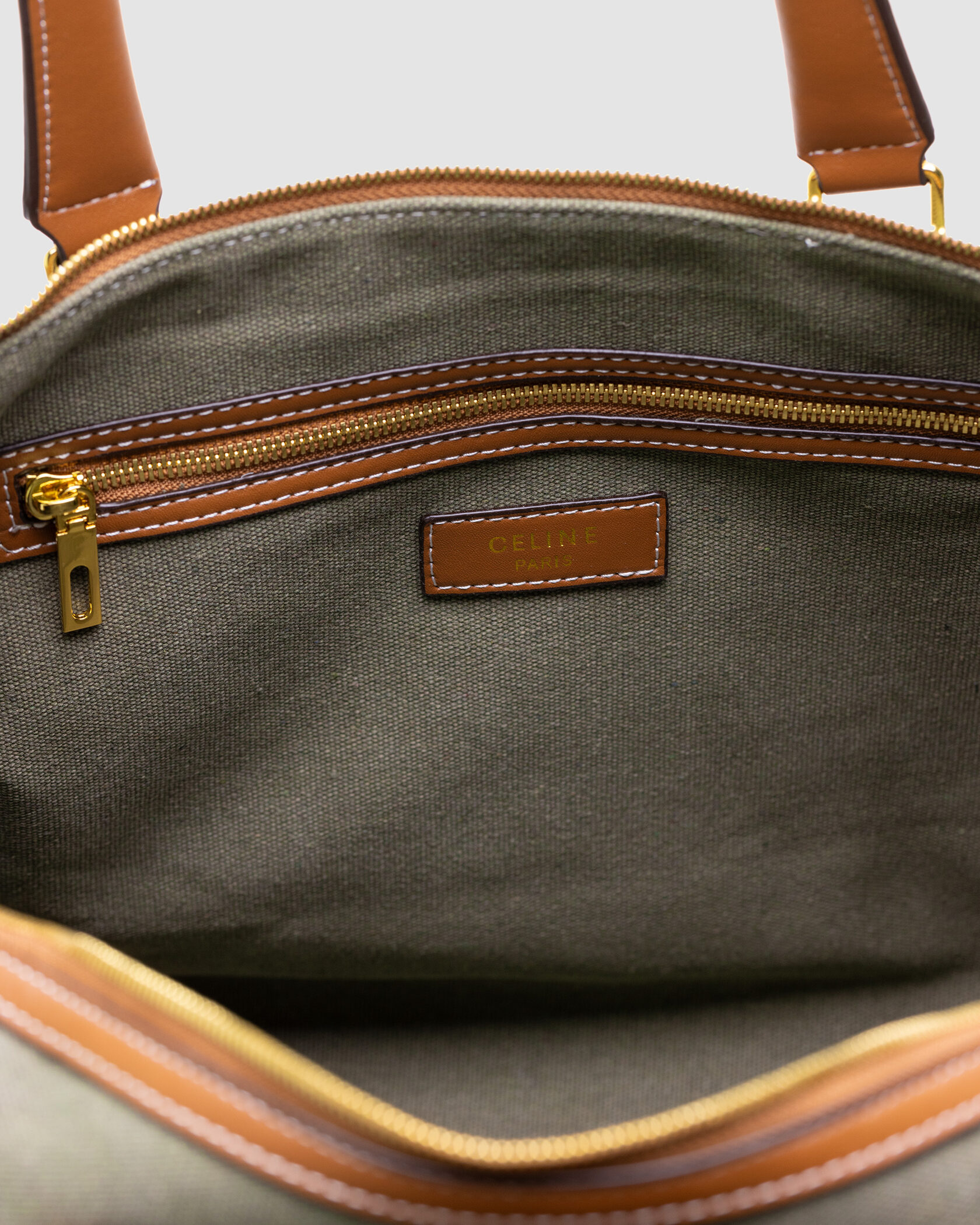 Celine Women Large Voyage Bag in Textile with Celine Print and Calfskin - 22