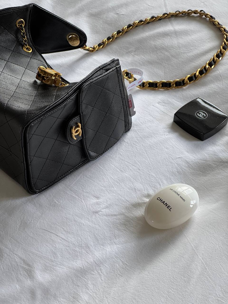 Chanel 25 Handbag in Black With Gold Hardware - 14