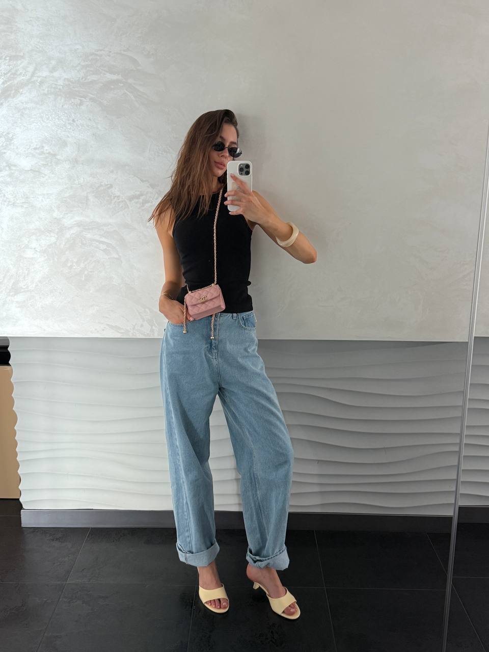 Chanel Calfskin Quilted Perfect Fit Wallet On Chain Mioni pink - 2