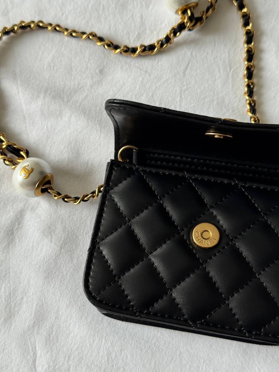 Chanel Calfskin Quilted Perfect Fit Wallet On Chain Mioni - 11