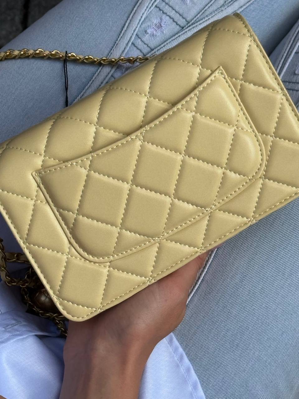 Chanel Calfskin Quilted Perfect Fit Wallet Yellow - 10