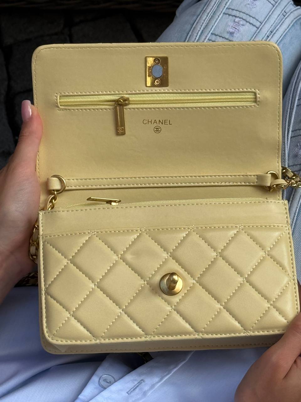 Chanel Calfskin Quilted Perfect Fit Wallet Yellow - 11