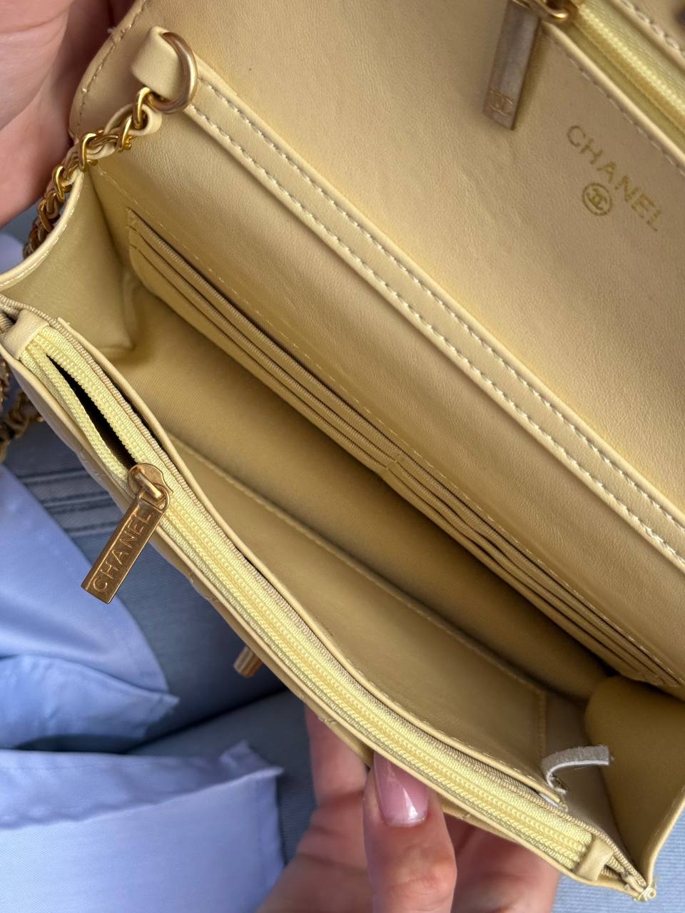 Chanel Calfskin Quilted Perfect Fit Wallet Yellow - 14