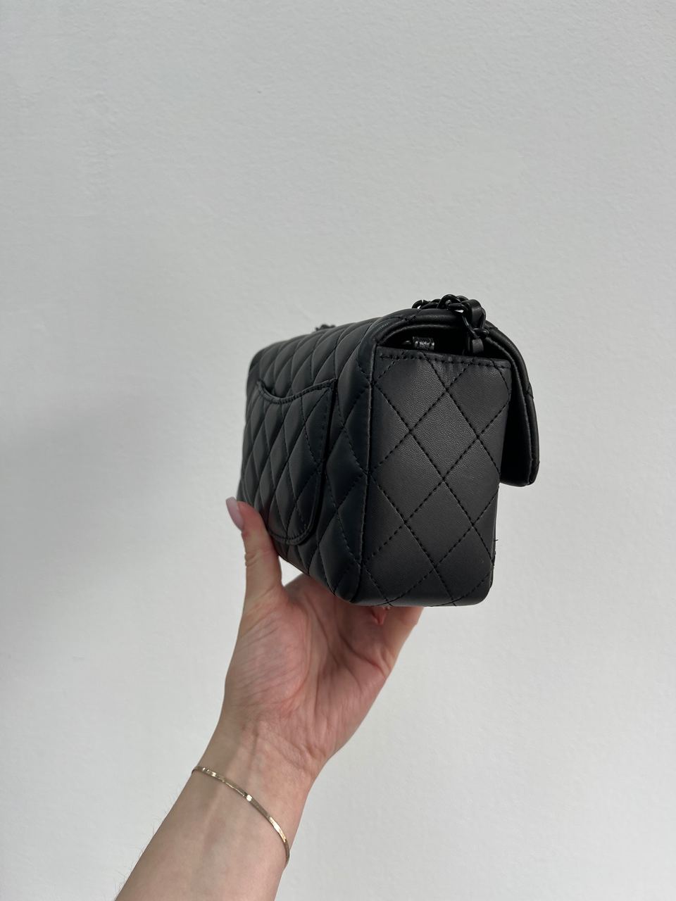 Chanel Classic 1.55 Small Single Flap in Black - 5