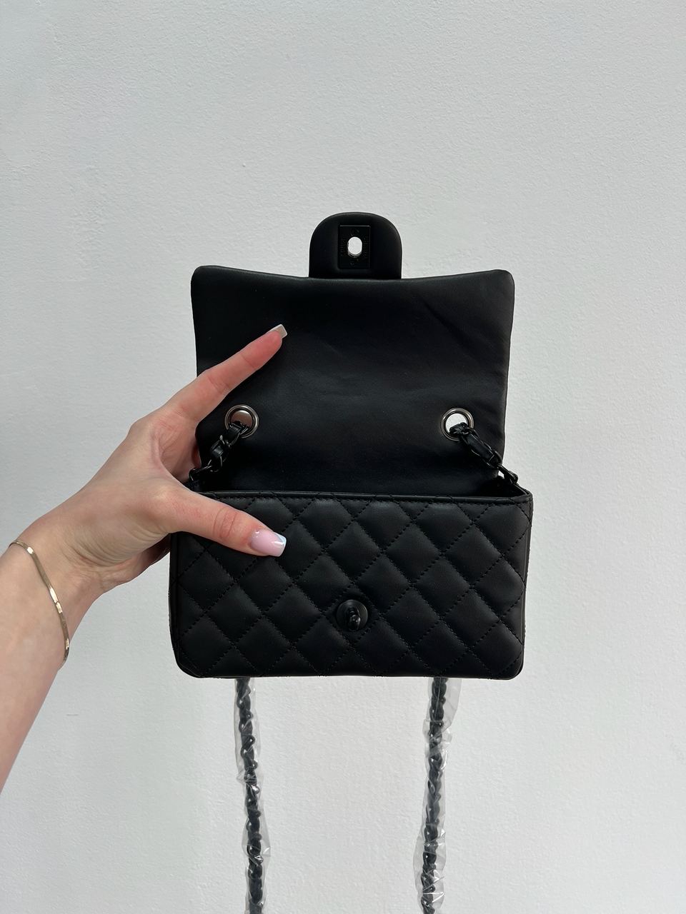 Chanel Classic 1.55 Small Single Flap in Black - 8