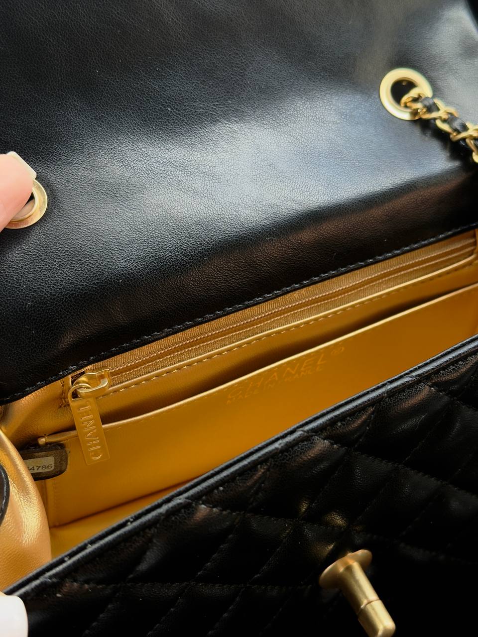 Chanel Classic 1.55 Small Single Flap in Black - 16