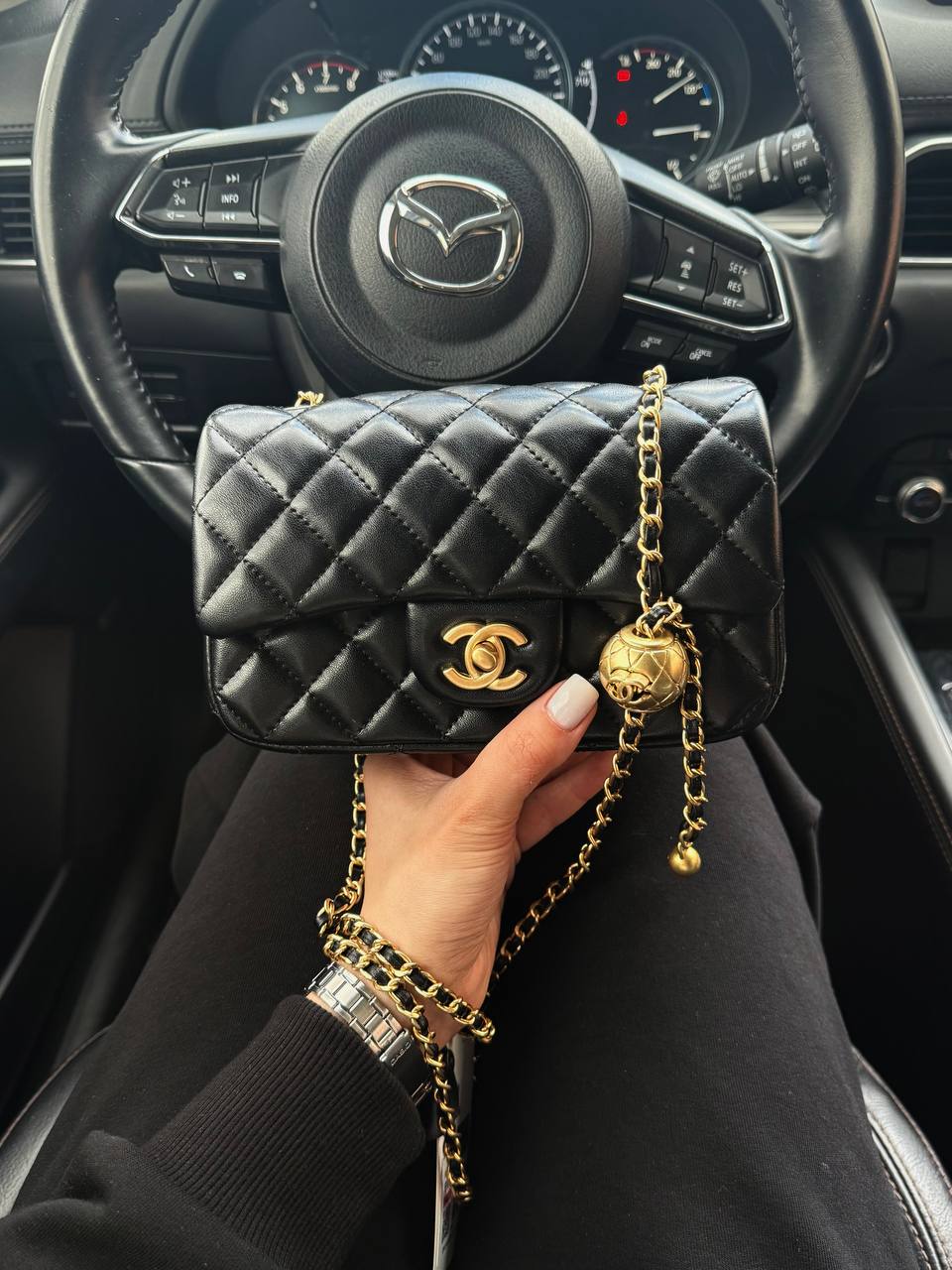 Chanel Classic 1.55 Small Single Flap in Black - 2