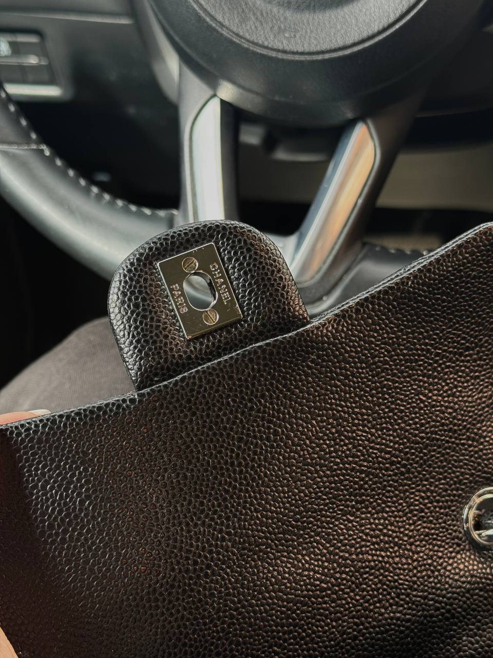 Chanel Classic 1.55 Small Single Flap in Black/Silver - 14