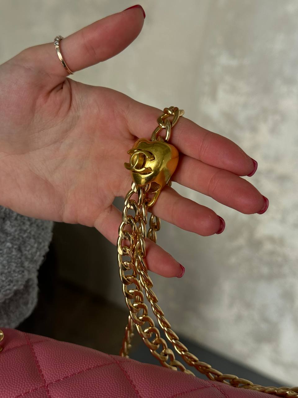 Chanel Classic 1.55 Small Single Flap Pink/Gold - 7