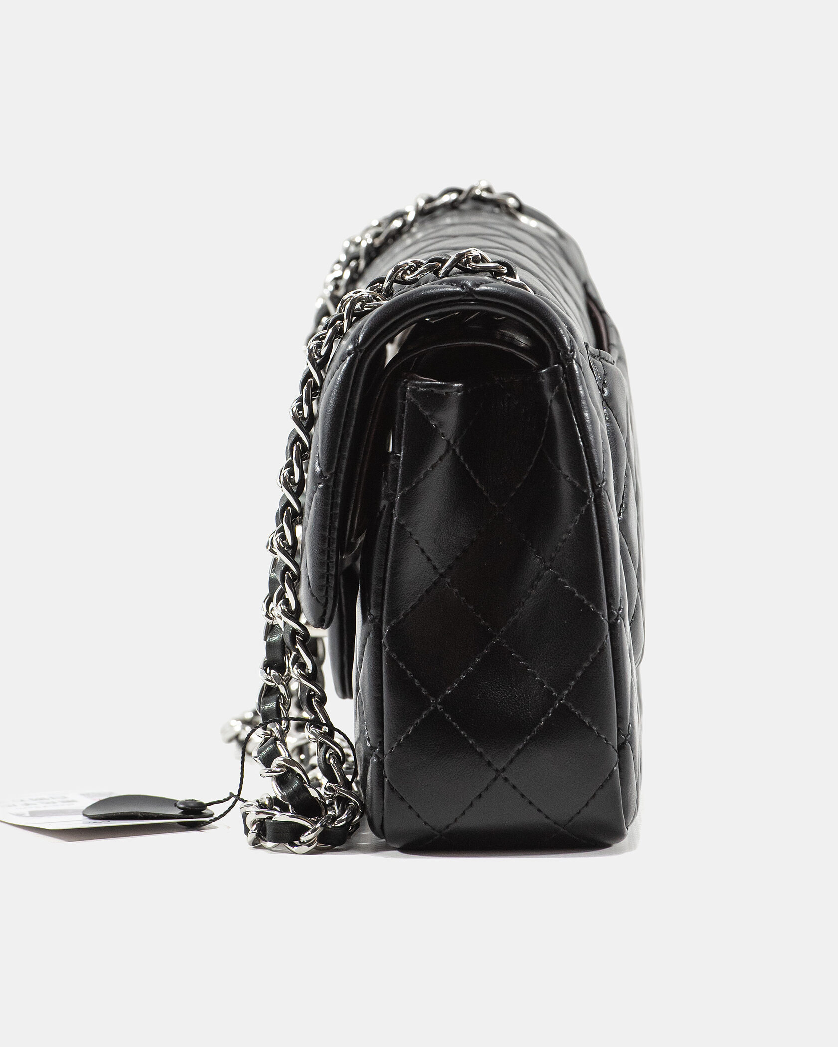Chanel Classic 2.55 Medium Double Flap in Black/Silver - 7