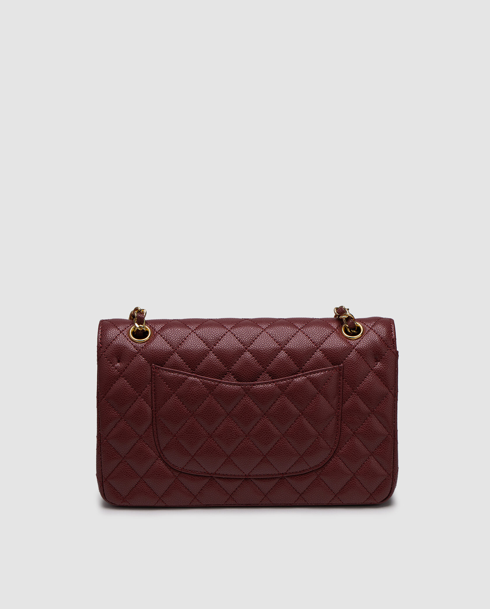 Chanel Classic 2.55 Medium Double Flap in Burgundy/Gold - 6