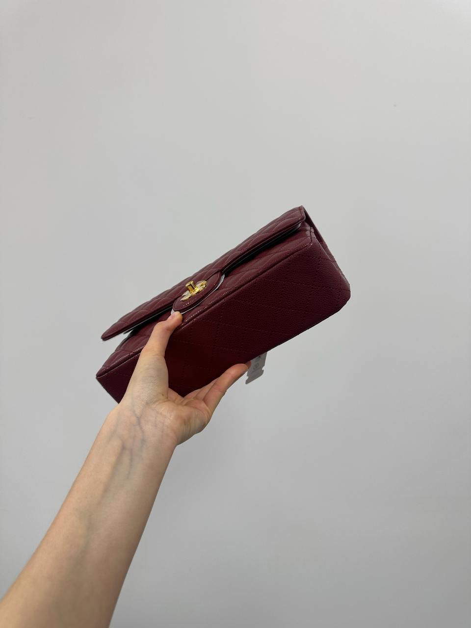 Chanel Classic 2.55 Medium Double Flap in Burgundy/Gold - 9