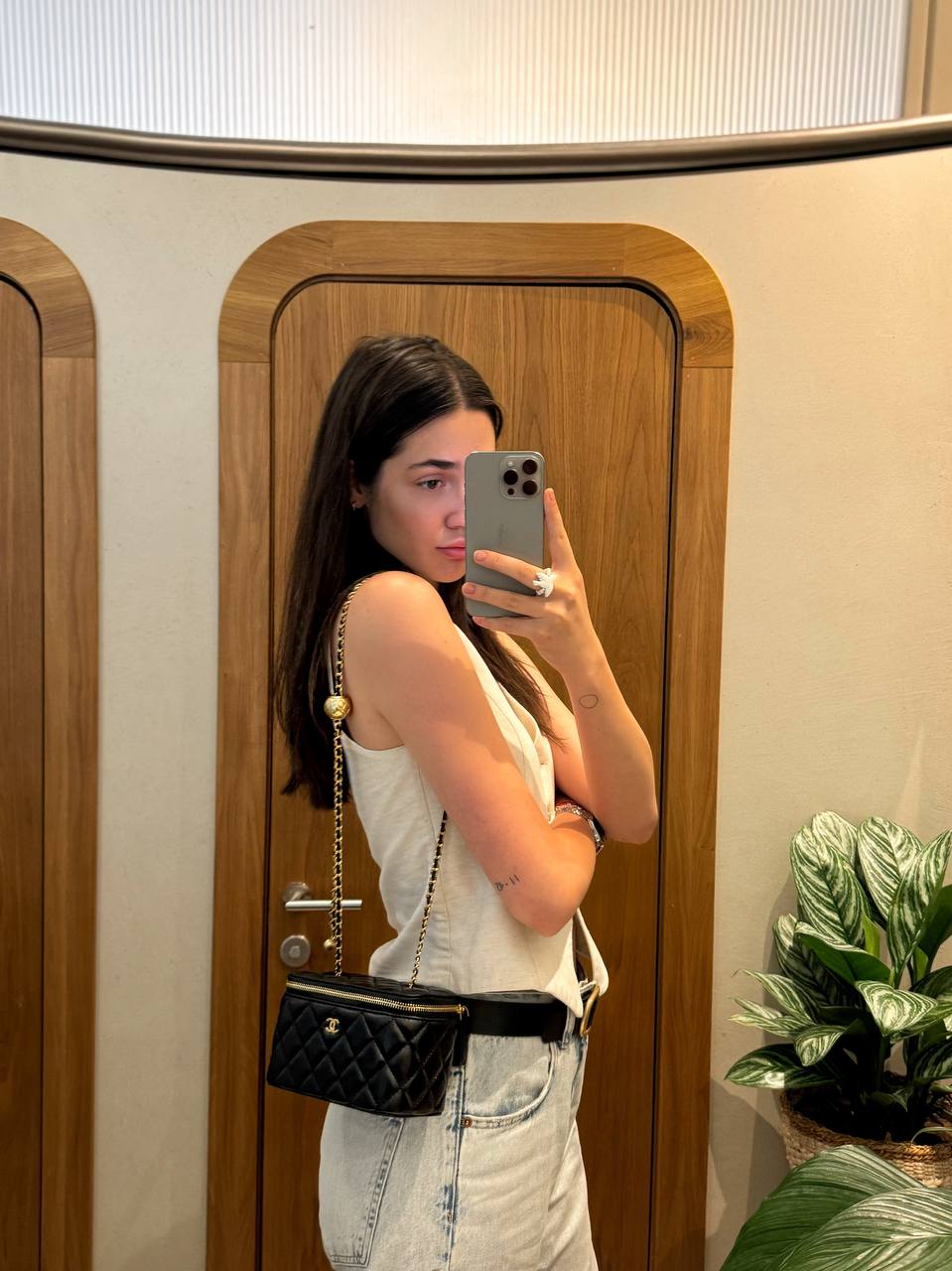 Chanel Classic Black Lambskin Pearl Crush Vanity - 12