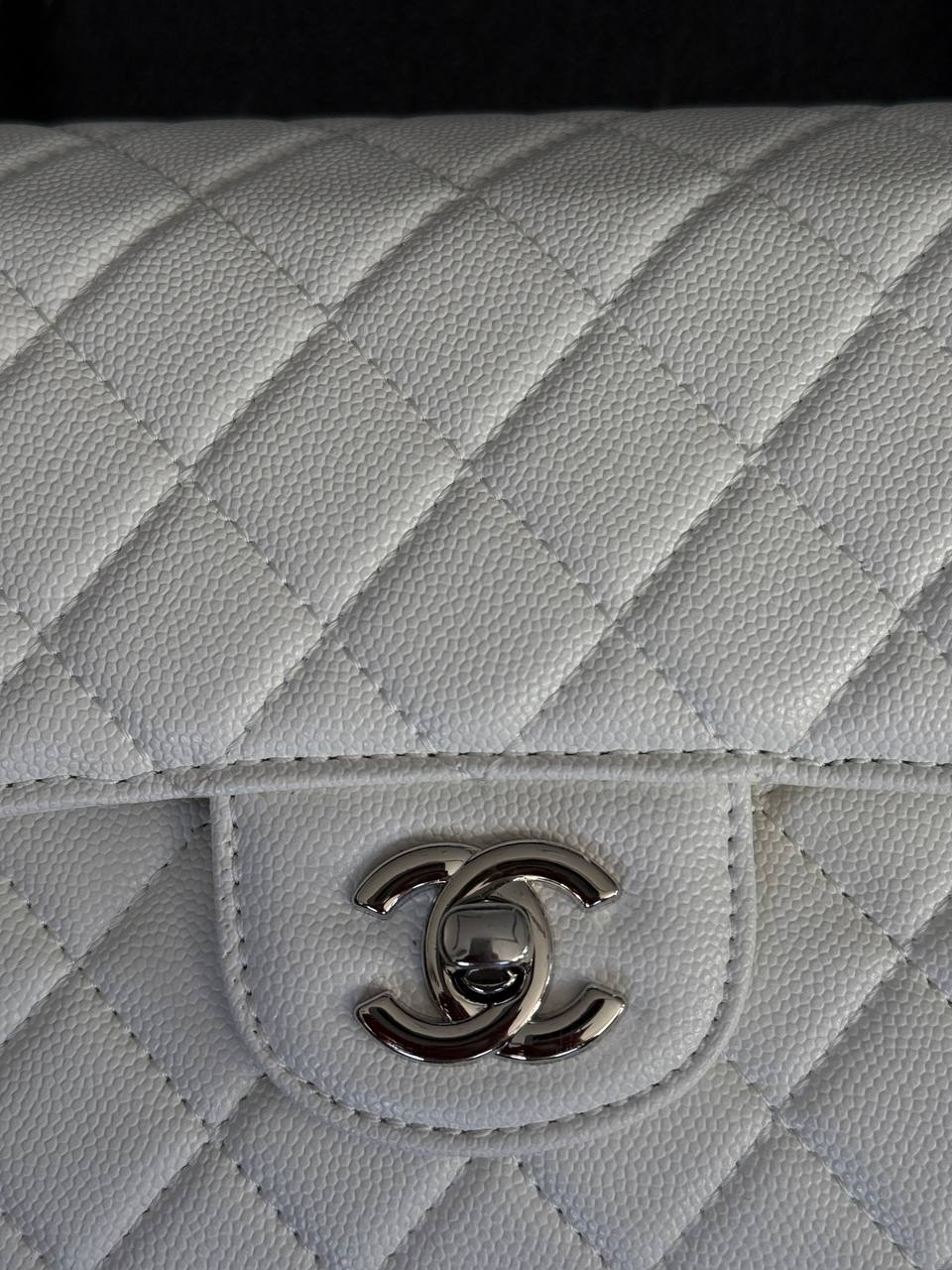 Chanel Classic Flap Bag In White - 4