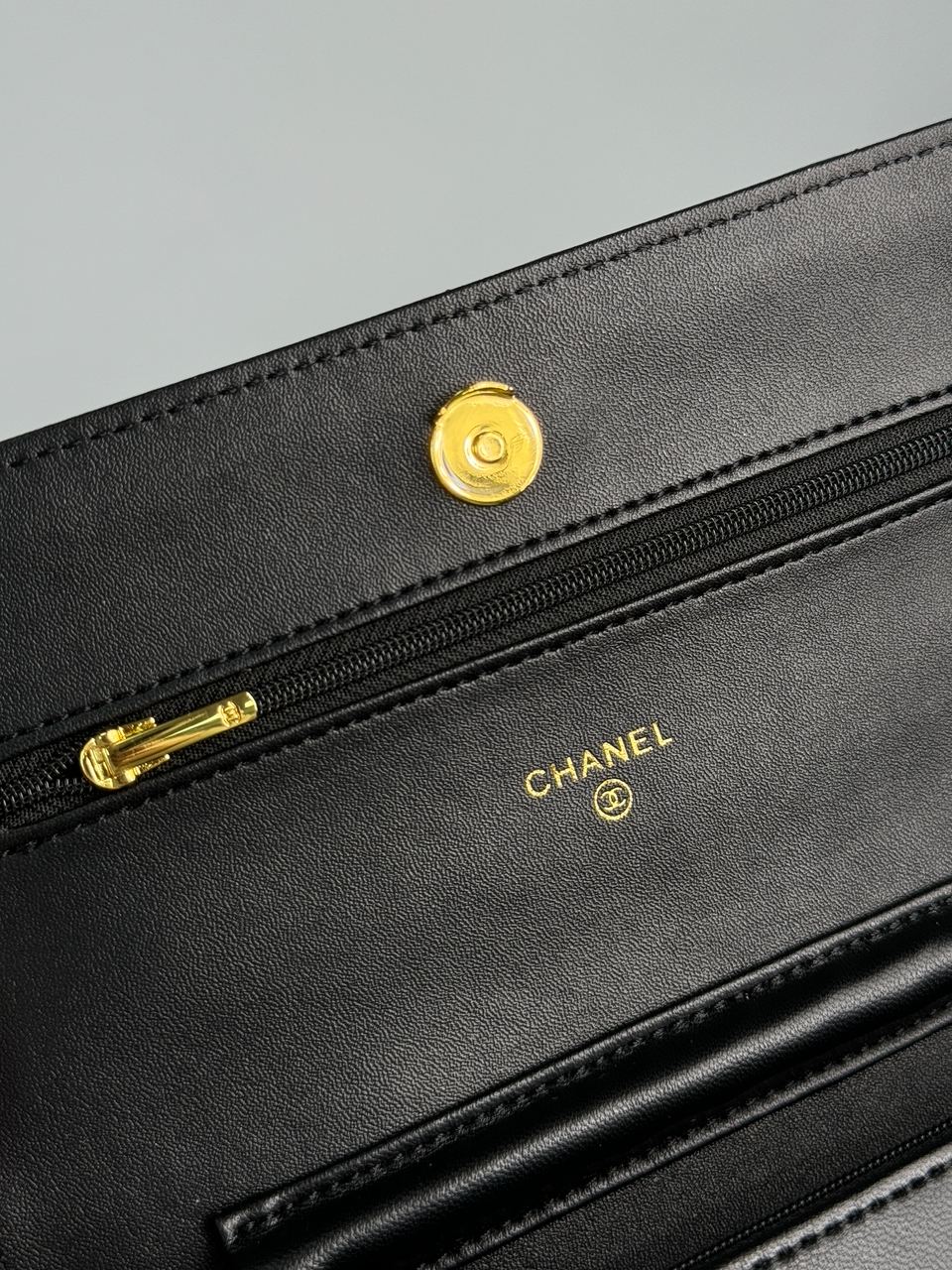 Chanel Classic Wallet on Chain Black/Gold - 14