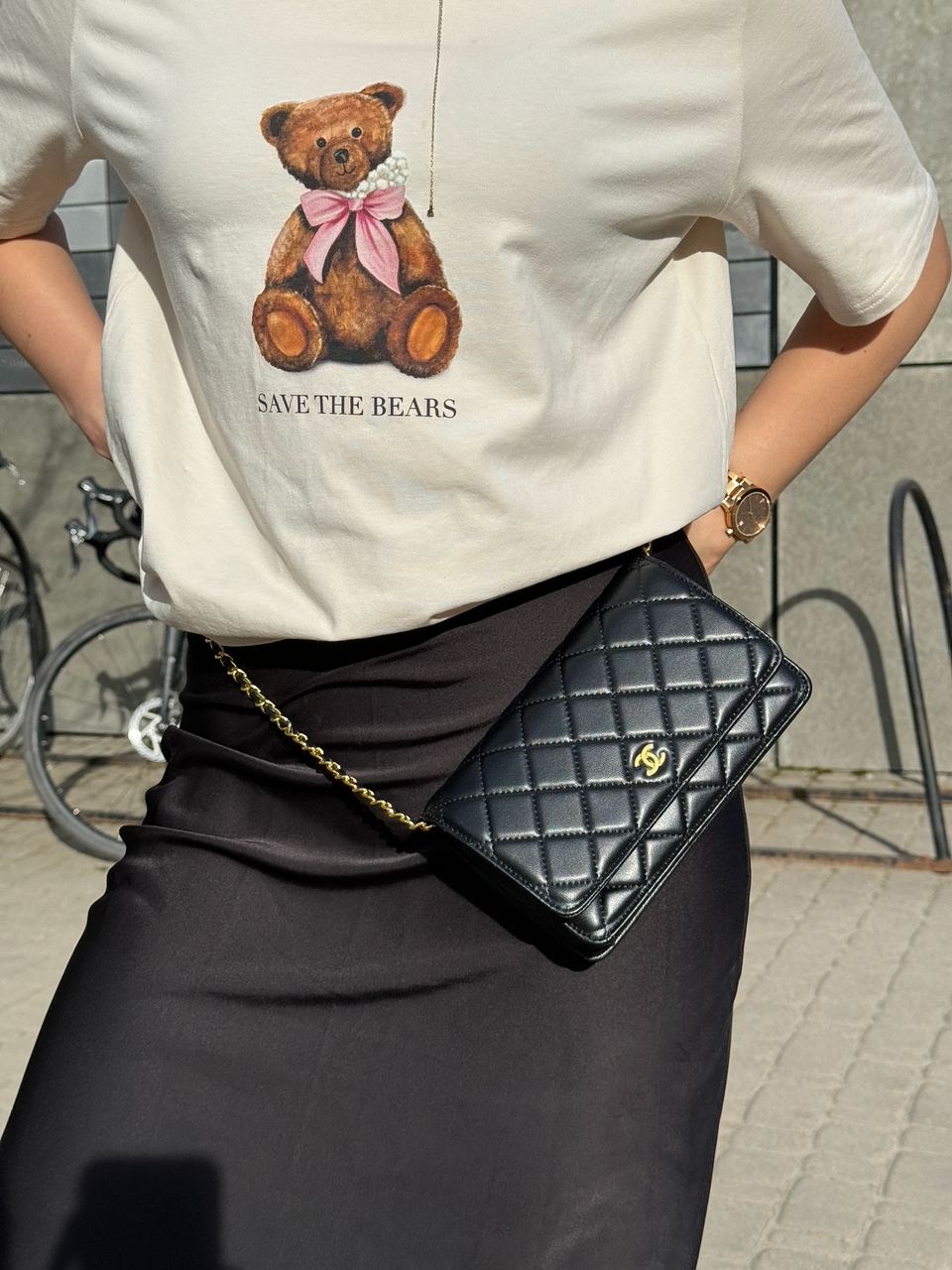 Chanel Classic Wallet on Chain Black/Gold - 5