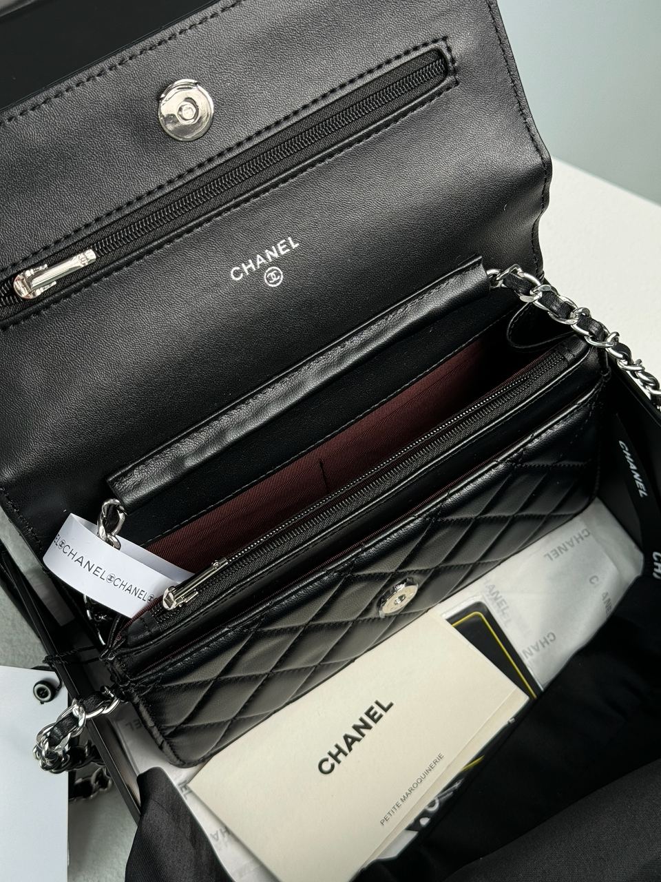 Chanel Classic Wallet on Chain Black/Silver - 20