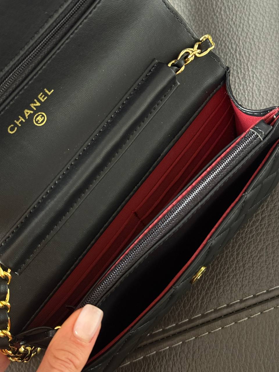 Chanel Classic Wallet on Chain Quilted Caviar Black/Gold - 10