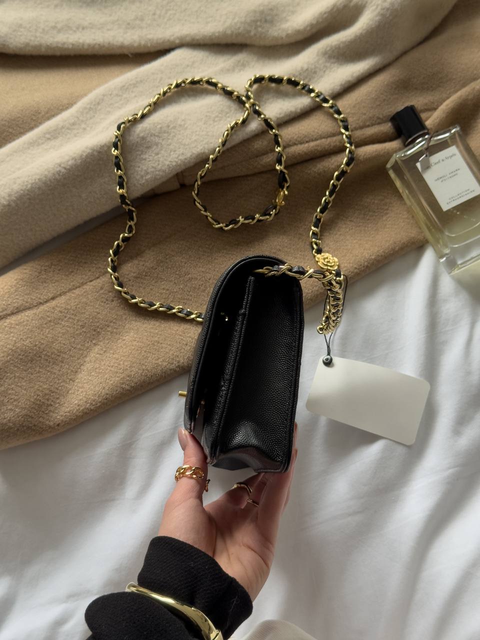 Chanel Classic Wallet on Chain Quilted Caviar Black/Gold - 7