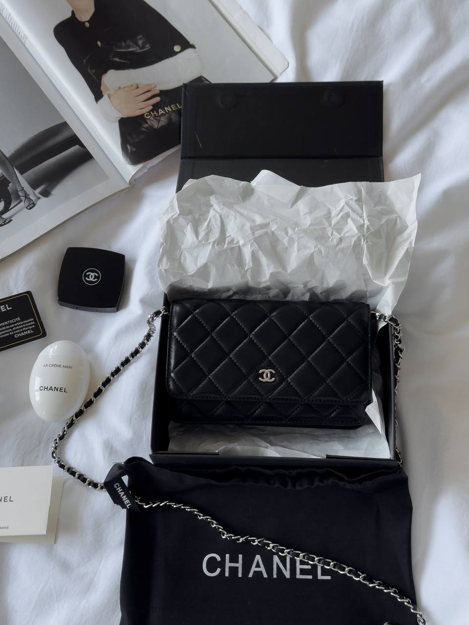 Chanel Classic Wallet on Chain Quilted Caviar Black/Silver - 2