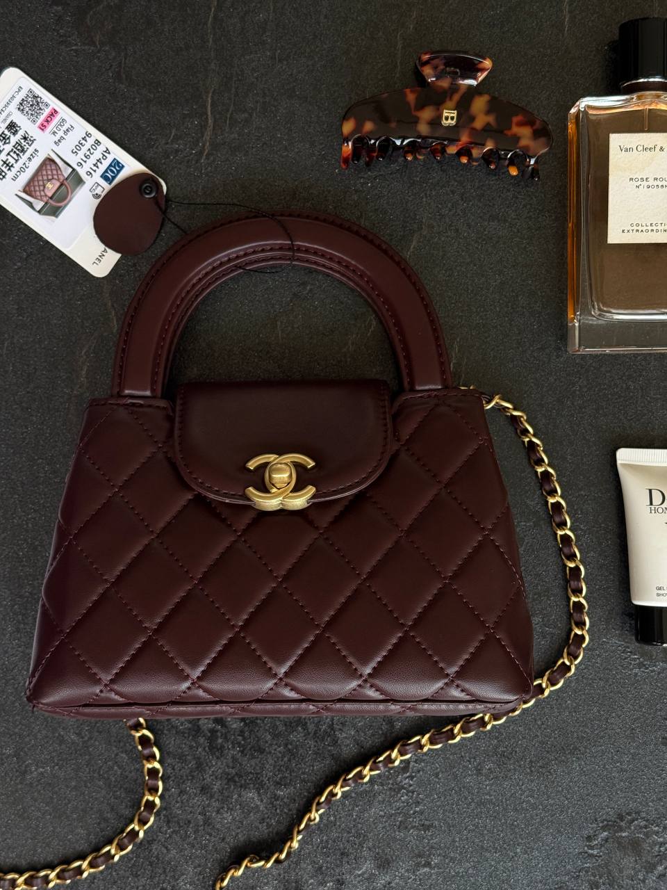 Chanel Kelly Bag Shiny Aged Calfskin Burgundy &amp; Gold Hardware - 2