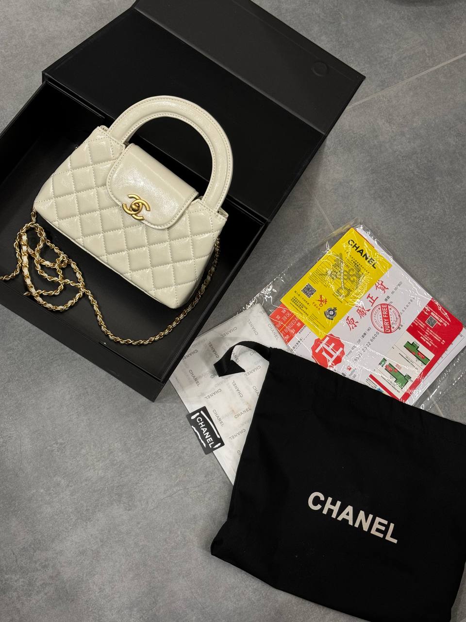 Chanel Kelly Bag Shiny Aged Calfskin Cream &amp; Gold Hardware - 2