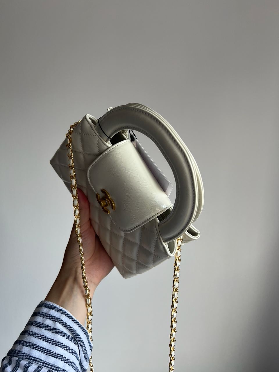 Chanel Kelly Bag Shiny Aged Calfskin Cream &amp; Gold Hardware - 6