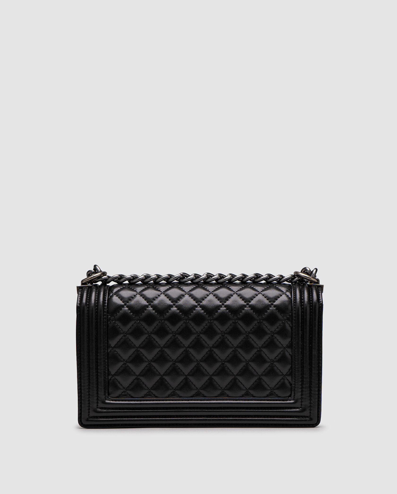 Chanel Medium Boy Black/Silver Caviar RHW Smooth Skin - 4