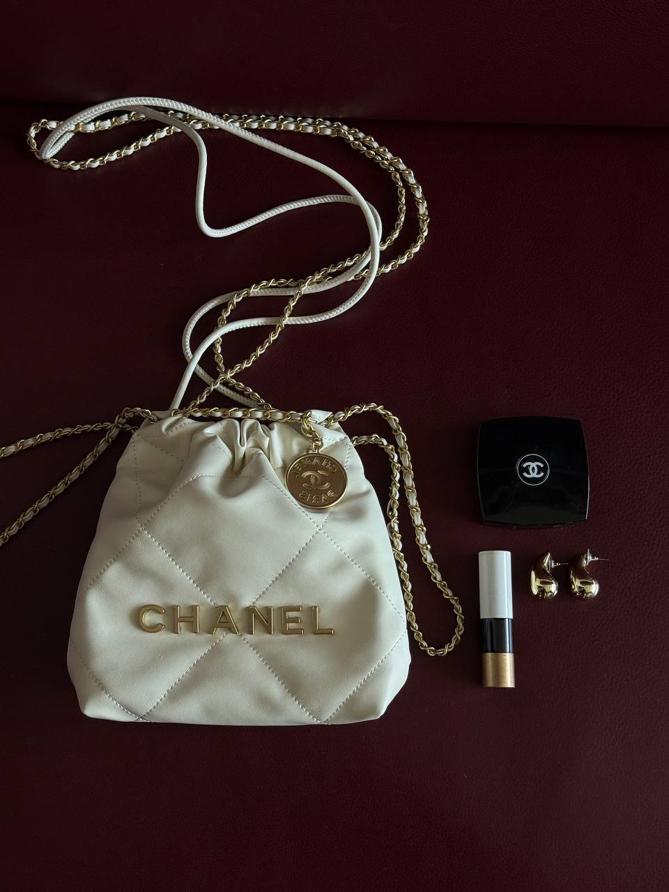 Chanel Milk Quilted Calfskin Mini 20 Bag Gold Hardware - 6