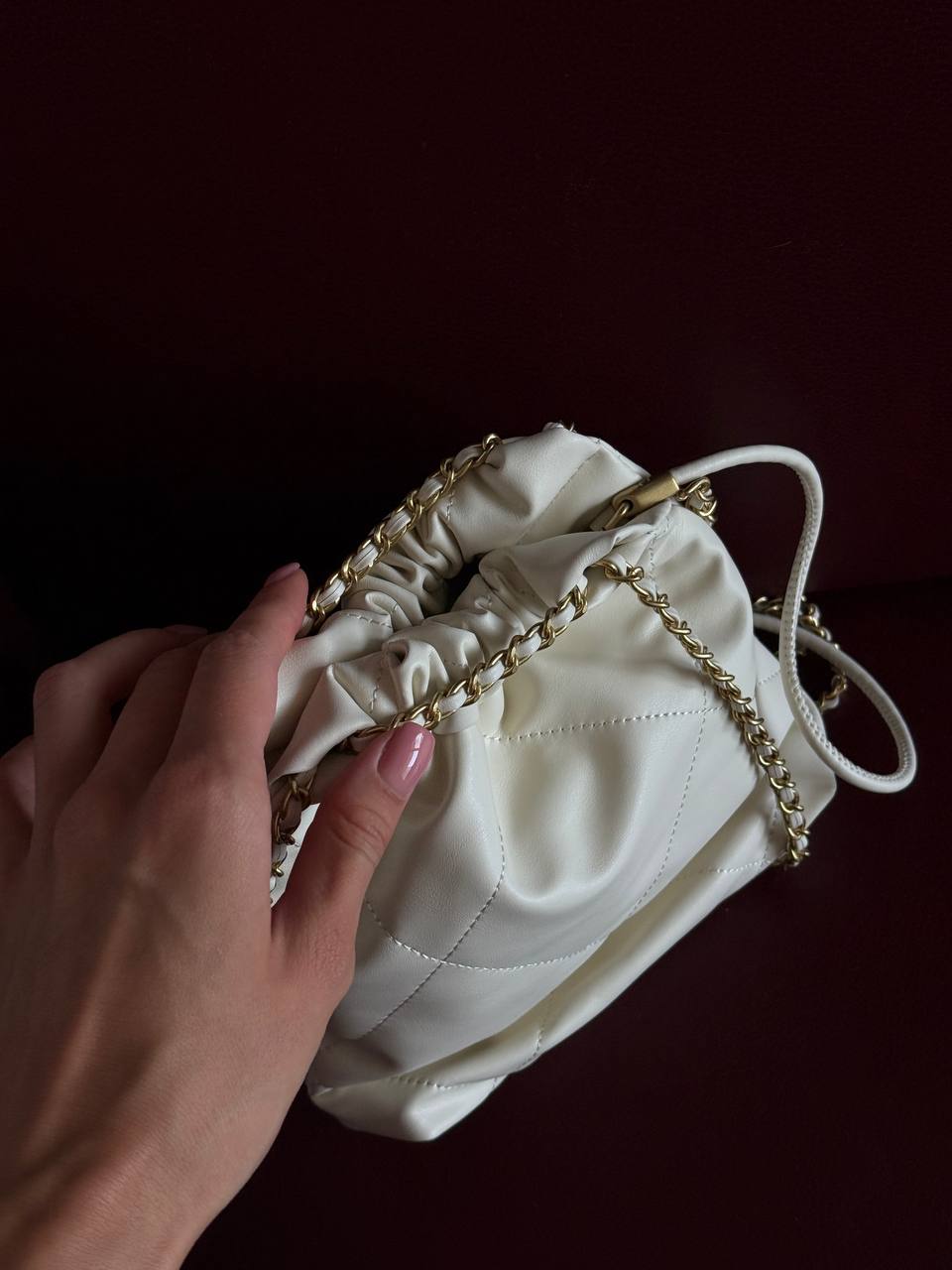 Chanel Milk Quilted Calfskin Mini 20 Bag Gold Hardware - 9