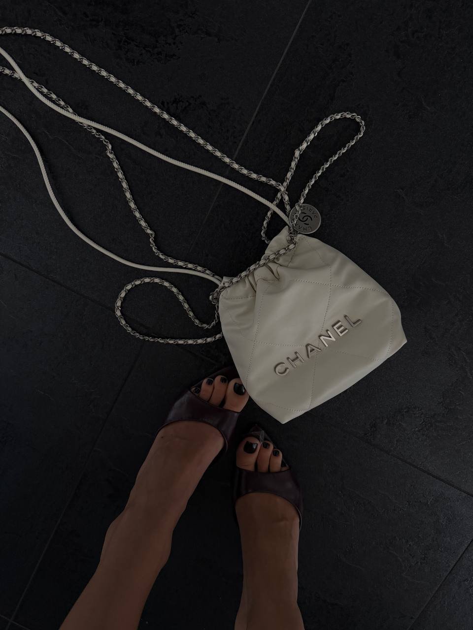 Chanel Milk Quilted Calfskin Mini 20 Bag Silver Hardware - 10