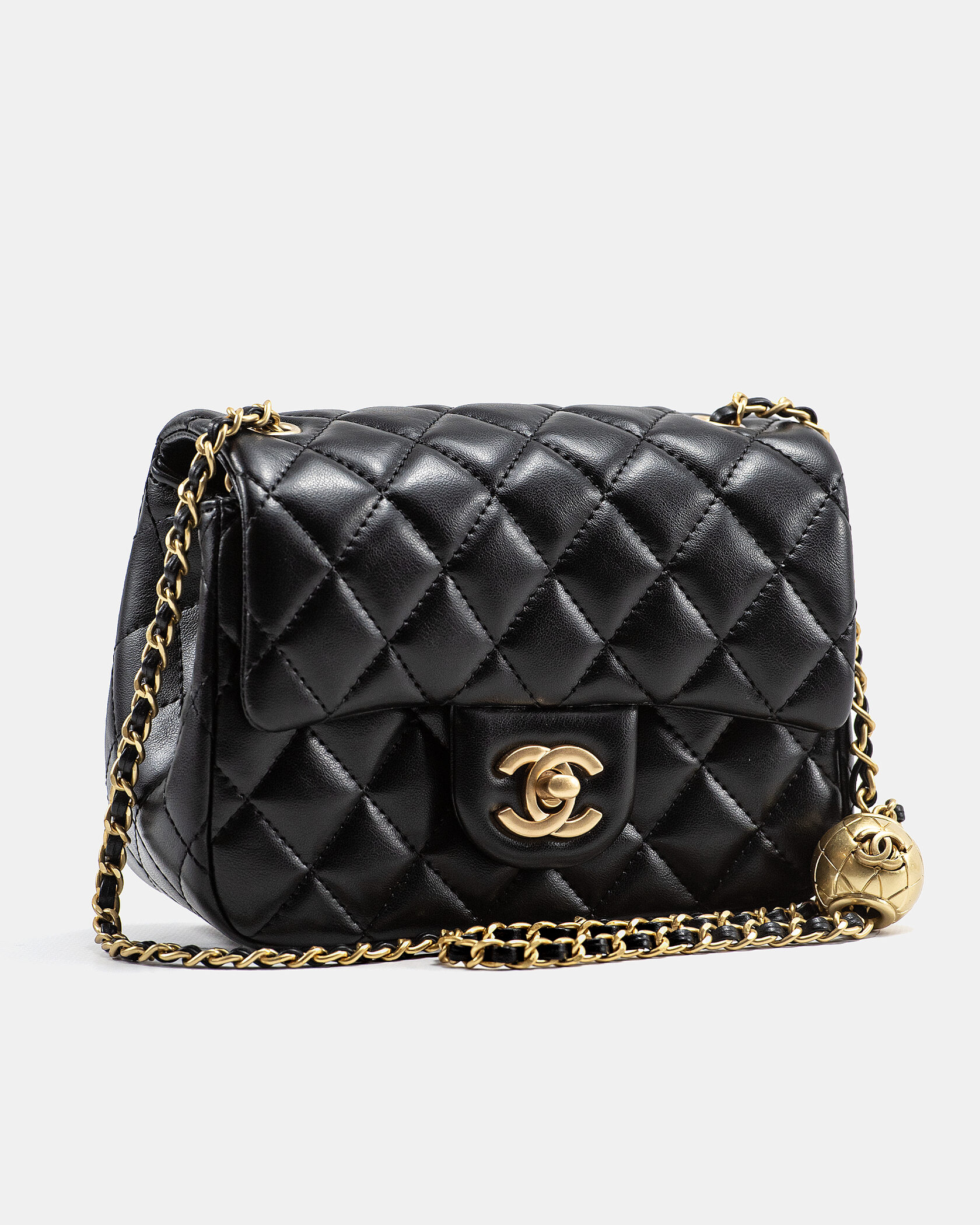 Chanel Rectangular Mini Classic Flap Bag in Black Lambskin with Gold Hardware - 5