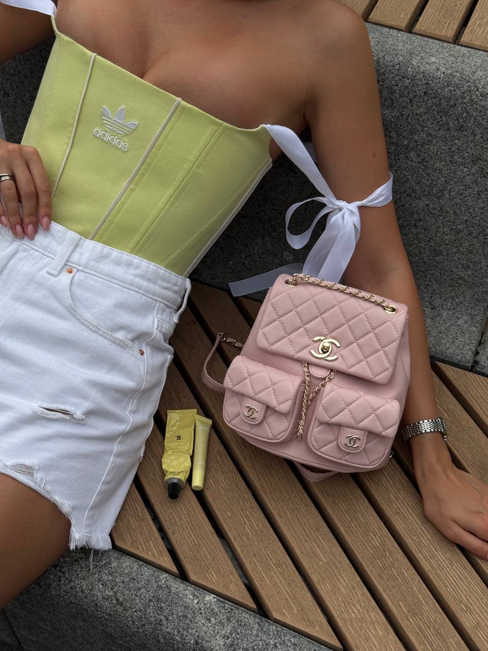 Chanel Two-Pocket Duma Backpack Pink