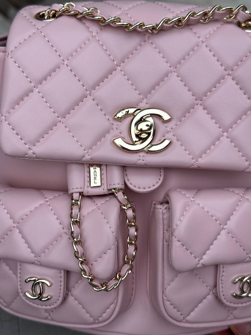 Chanel Two-Pocket Duma Backpack Pink - 9
