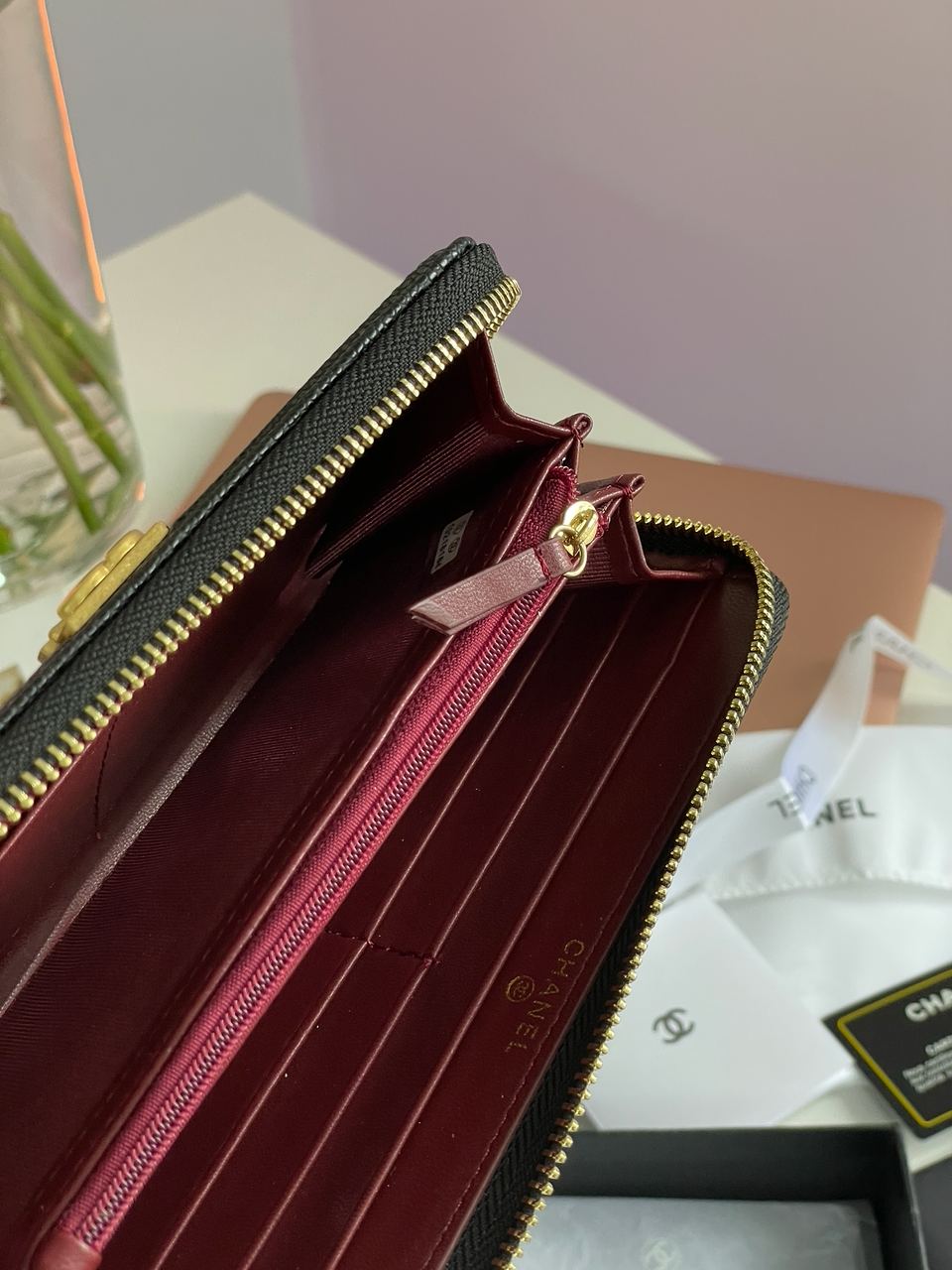 Chanel Wallet Boy Black/Gold - 13