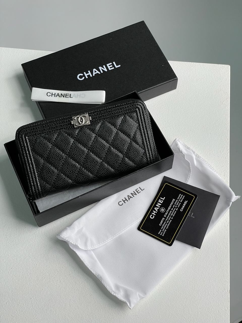 Chanel Wallet Boy Black/Silver - 3
