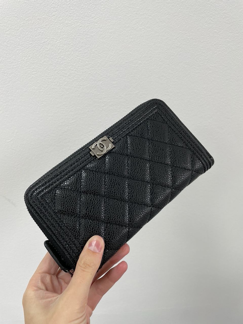 Chanel Wallet Boy Black/Silver - 5