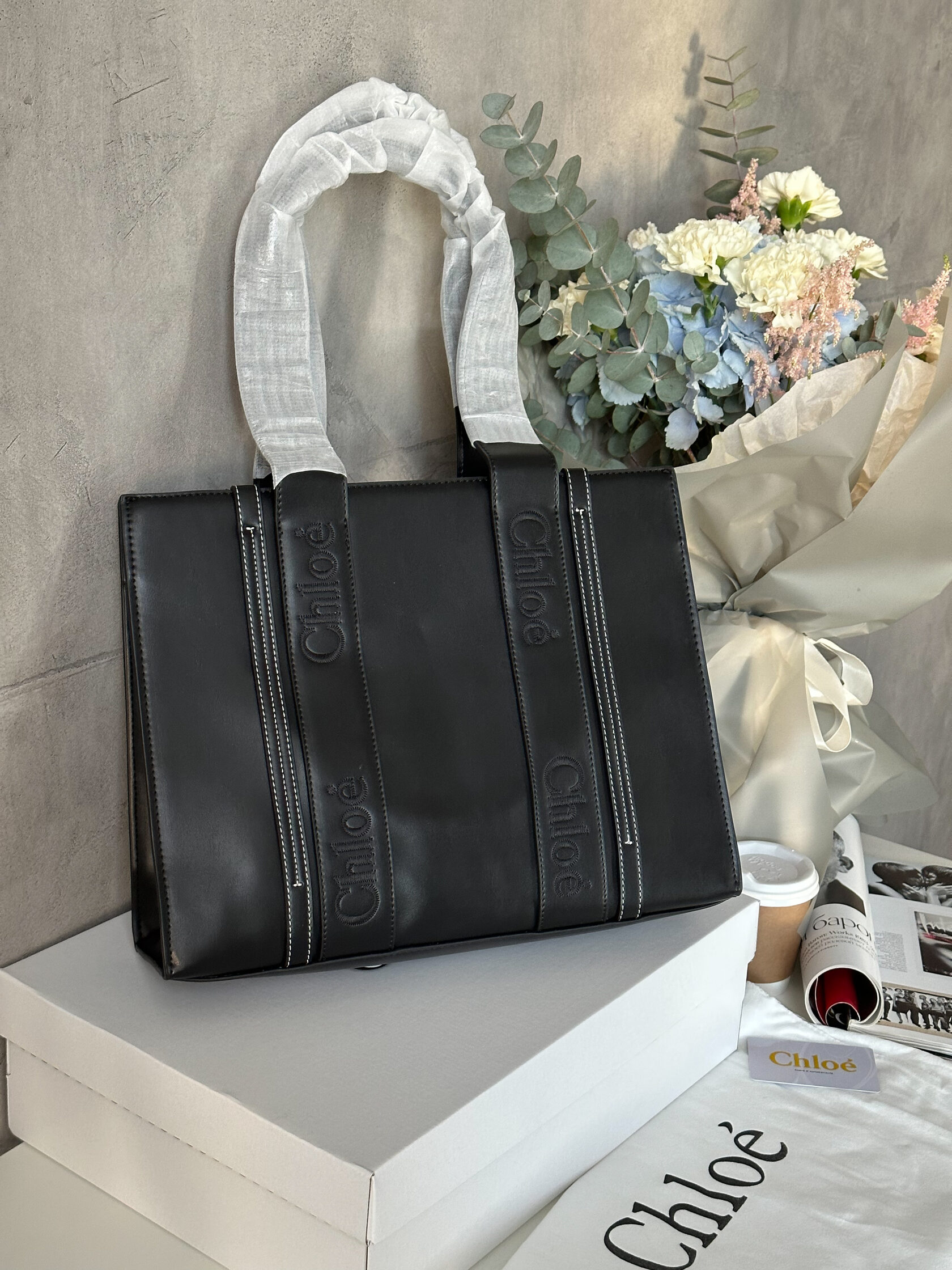 Chloe Shopper Woody Tote Bag - 3