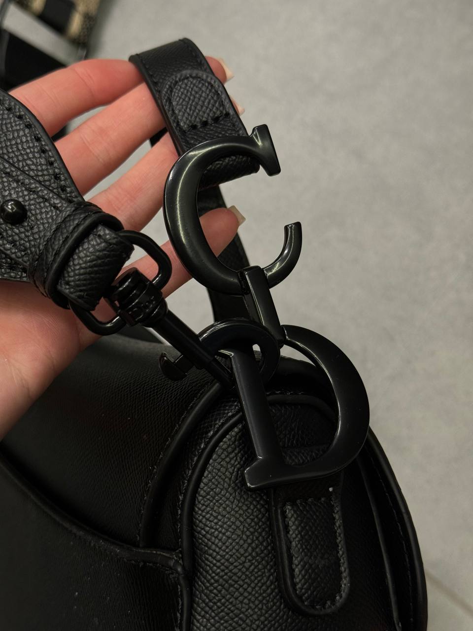 Chrisitan Dior Saddle Bag Black Ultramatte Calfskin Handbag - 3